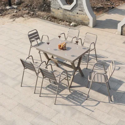 Muebles de ocio al aire libre europeos, combinación de tienda de té con leche, cafetería al aire libre, alta